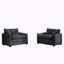 Fauteuil en velours côtelé 2 pièces-103301807
