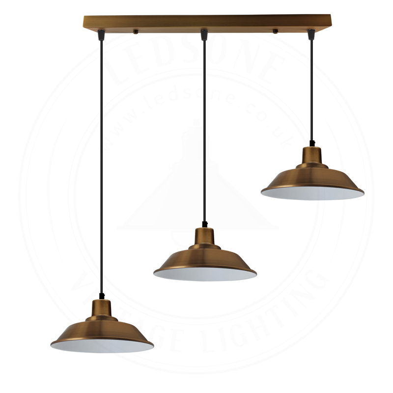 Gaul 3 - Light Brass Kitchen Island Pendant, No