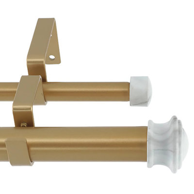 Apfelstadt Adjustable Double Curtain Pole