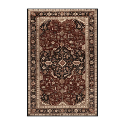 Tapis persan noir lavable à la machine