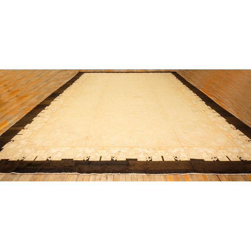 Tapis chinois antique en laine noué à la main des années 1920