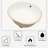 Ceramic Undermount Bathroom Sink – European Modern Arc Design, Overflow Function for Home/Office Bathroom