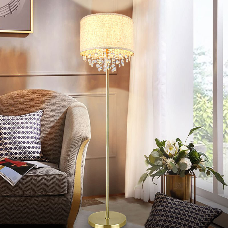 54.29'' Traditional Floor Lamp, Gold
