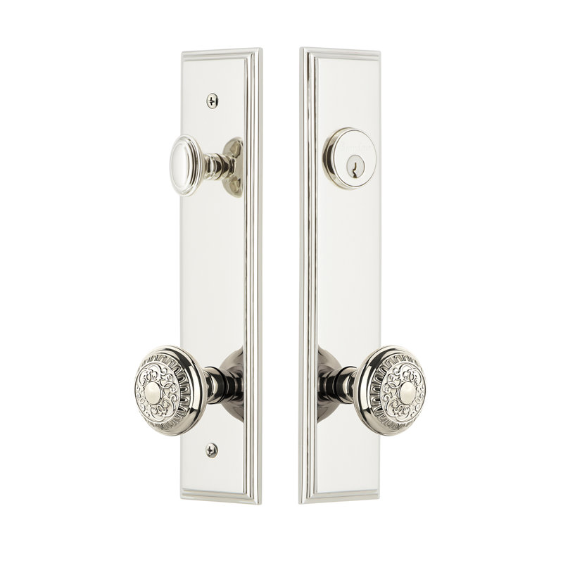 Ensemble d'entrée complet Carré, Nickel poli, 2,375 po