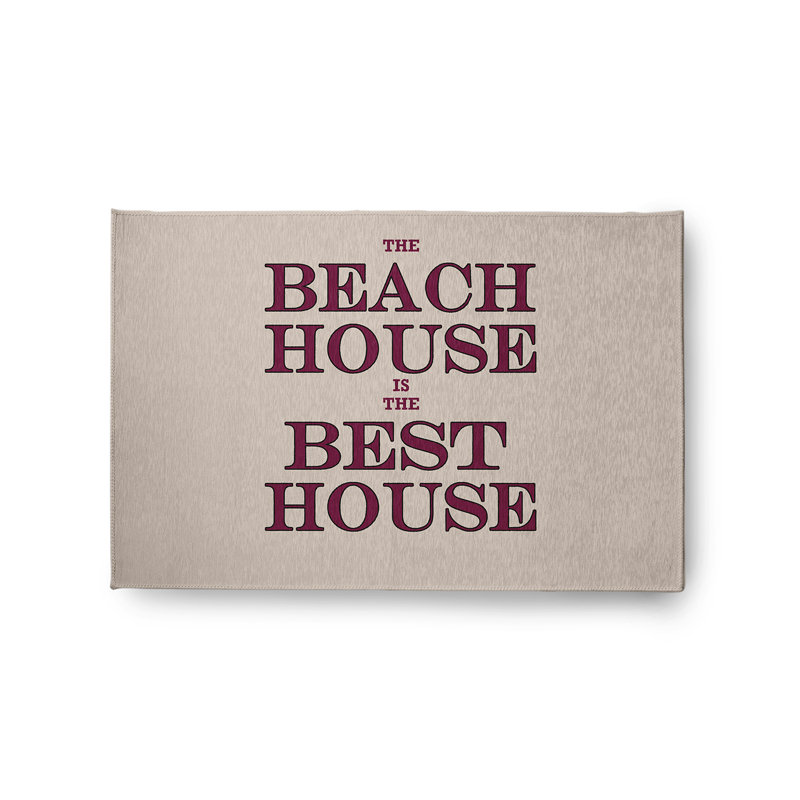Tapis intérieur / extérieur rose / beige tissé à la machine Boland, Rectangle 2 pi x 3 pi