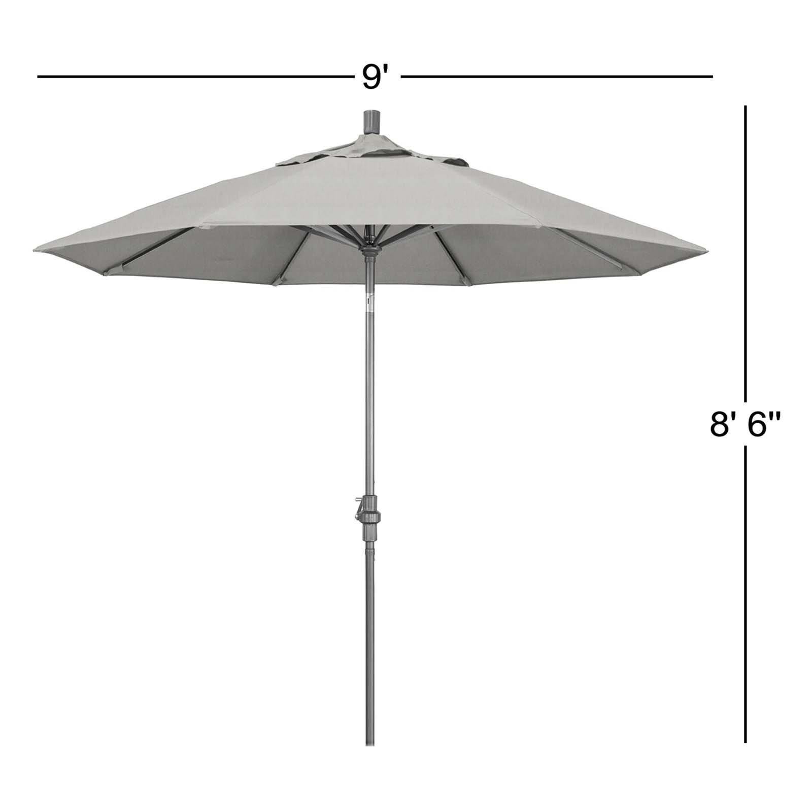 Romany 9' Sunbrella® Umbrella, Canvas Granite Sunbrella® Canvas