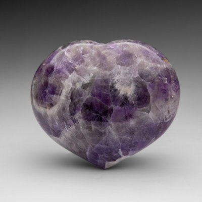 Polished Chevron Amethyst Heart From Brazil (446.2 Grams)