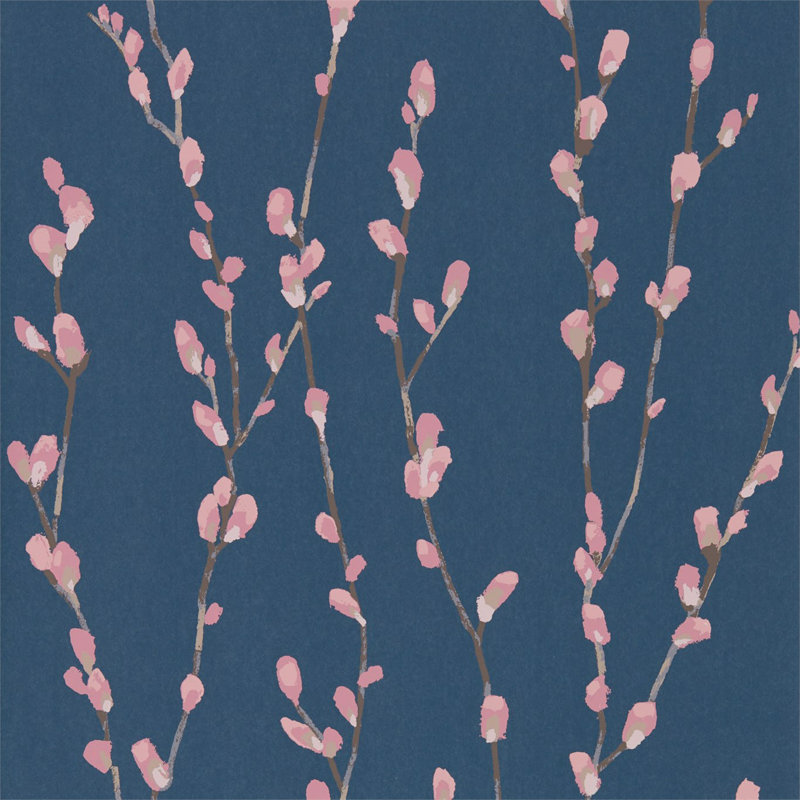 Salice 10.05m x 52cm Wallpaper Roll, Rose/Navy