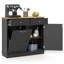 Porte-poubelle inclinable en bois avec tiroir et rangement Algg-502544934