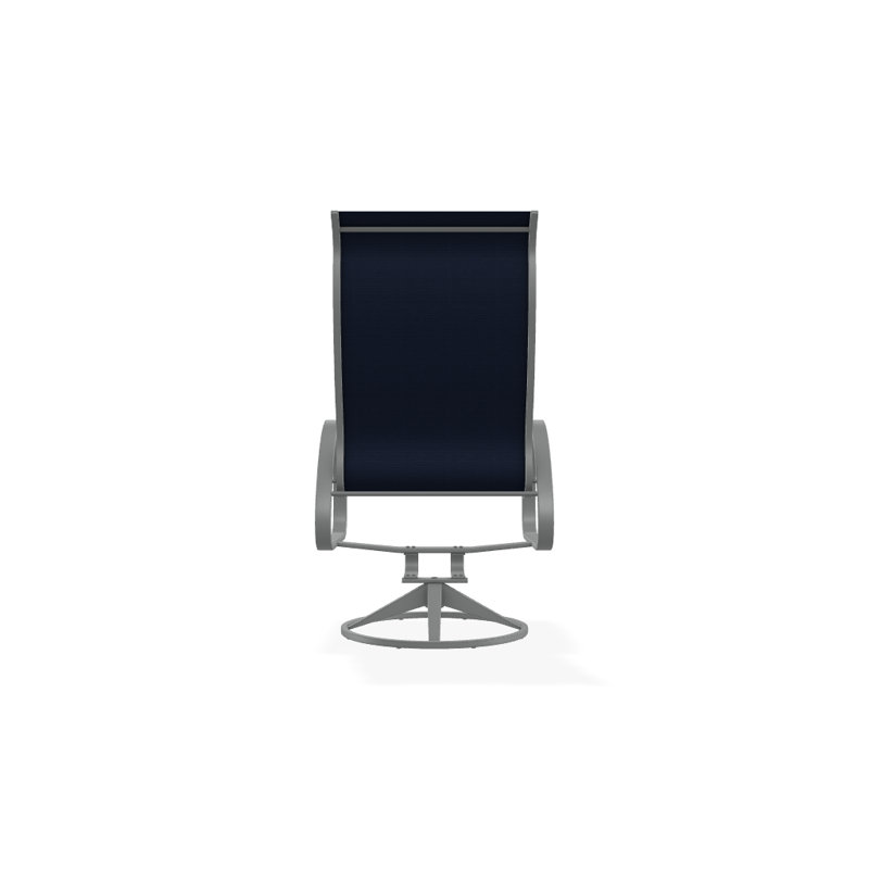 Aruba 1 Outdoor Dining Armchair, Textured Graphite, Navy 13D Sunbrella®