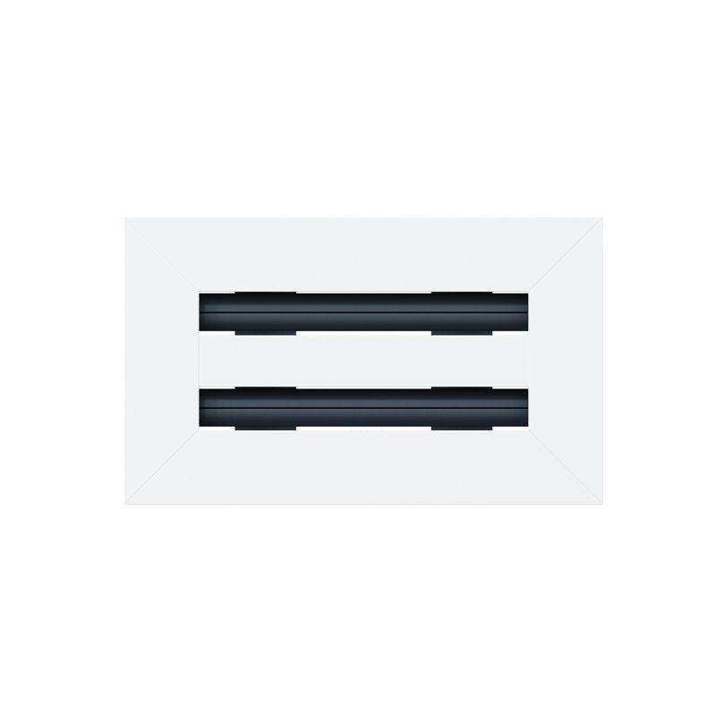 Grille de registre décorative pour mur et plafond en métal blanc mat, L 8 po x l 8 po
