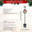 Lampadaire solaire réglable 59 "avec couronne de pin permanente - Base composite résistante aux intempéries pour un décor de jardin et de porche à l'année