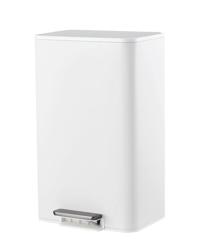 Petite poubelle de salle de bain de 3,4 à 4,8 gallons, poubelle en acier inoxydable avec couvercle à fermeture en douceur et pédale de pied