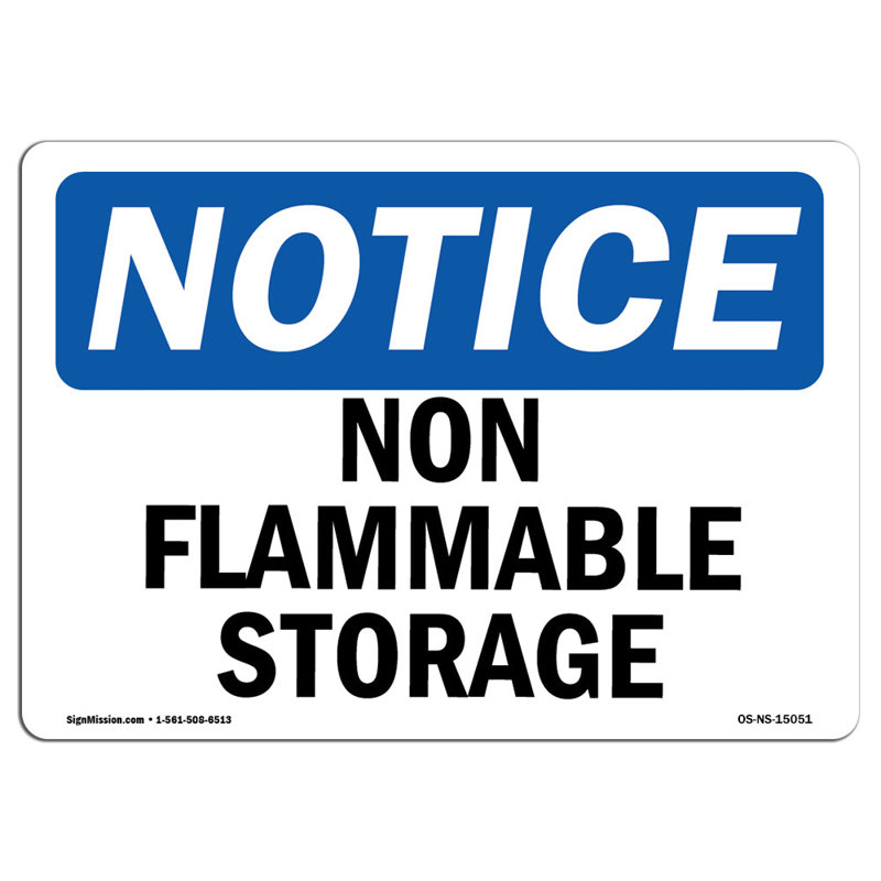 Non Flammable Storage Sign
