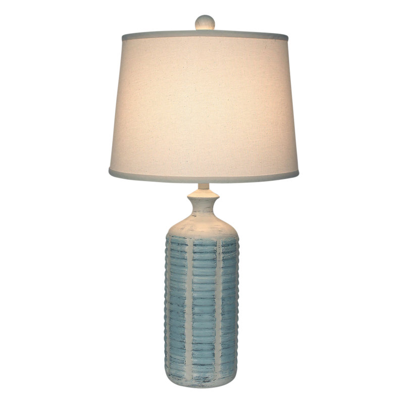 Valladares Plaster Table Lamp, Blue