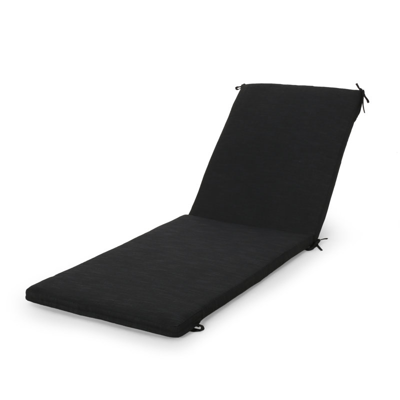 Coussin de chaise longue d'extérieur en tissu, Gris foncé