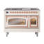 ILVE UN48FNMPEGG Nostalgie II Noblesse 48 inch Dual Fuel Range (8 Sealed Burners + Griddle, Triple Glass Door)-264993625-264993573-264993568