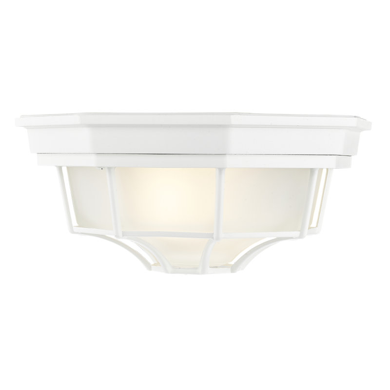 Canova Glass Flush Mount, Textured White