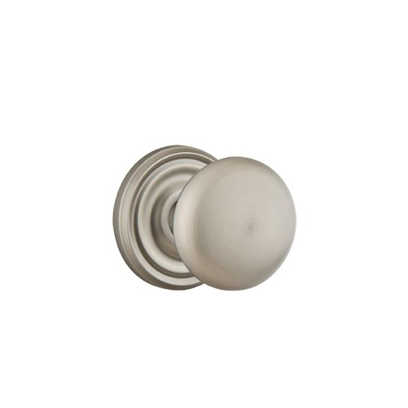 Ensemble de boutons d'intimité Emtek avec rosette régulière et bouton Providence, Étain