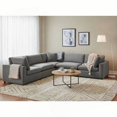 Caylie Modular 5-Piece Sectional - Charcoal