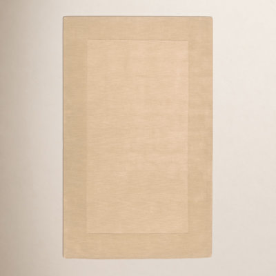 Dolma Khaki Beige Hand-Woven Wool Rug