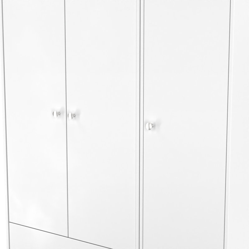 Bhargavi Manufactured Wood Wardrobe, White Matt