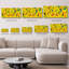 «Yellow Garden», art mural sur toile-378720409-378720414