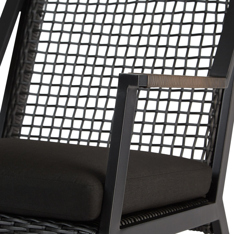 Calvin Rocking Chair with Cushions, Black
