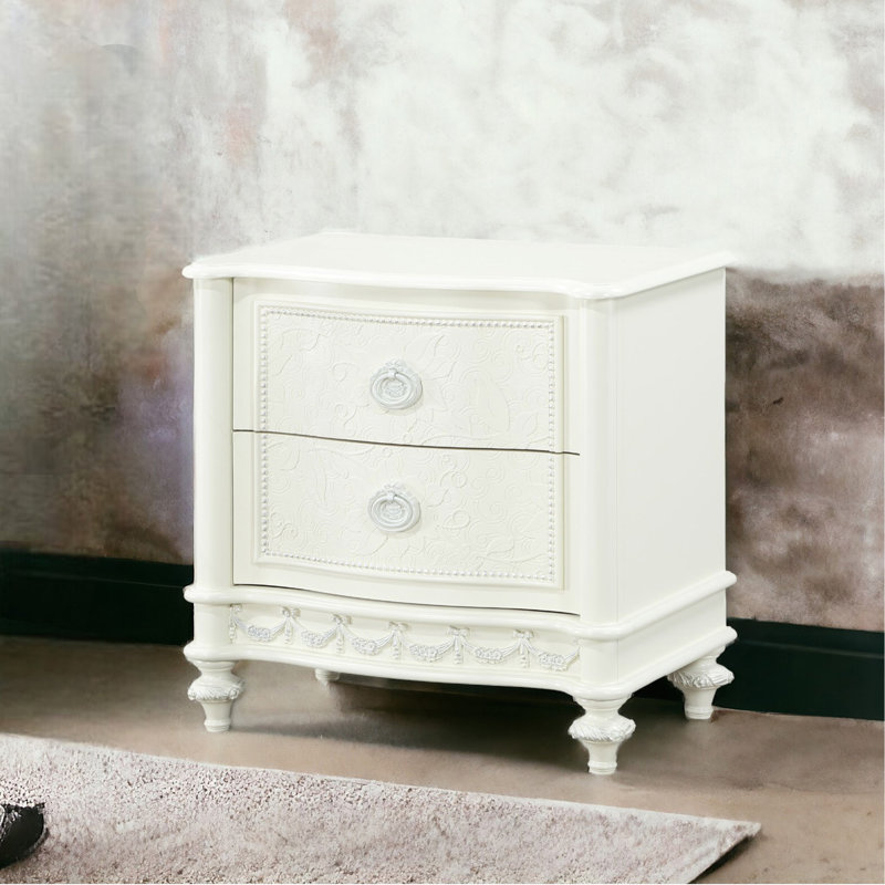 2-Drawer Rectangle Nightstand