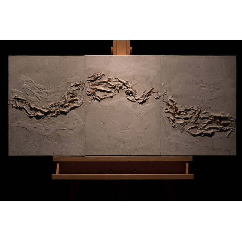 Concealing Details - 3 Piece No Frame Painting on Canvas