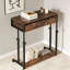 Table de bureau, bureau compact avec roues, bureau d'écriture à hauteur réglable, table basse mobile