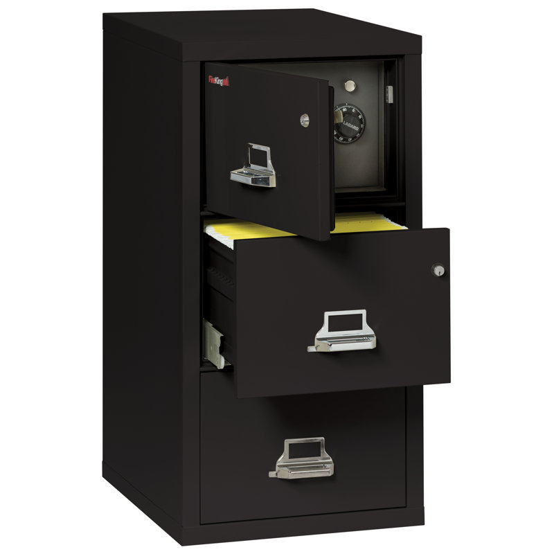 Legal 3 - Drawer File Cabinet, Black, Platinum
