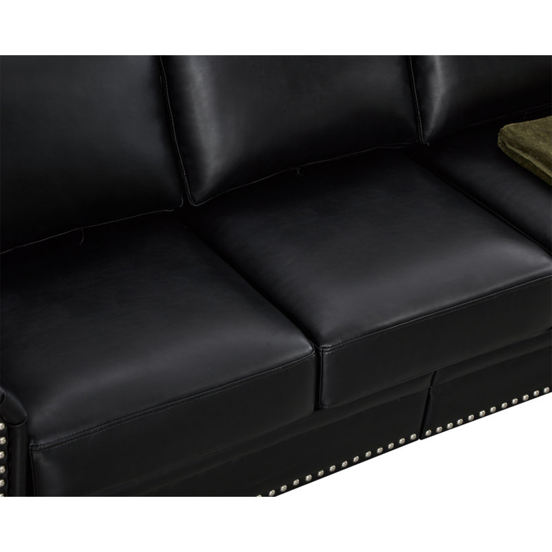 Canapé modulaire polyvalent avec rangement et fabrication durable pour une vie confortable, Noir, noir, noir, noir
