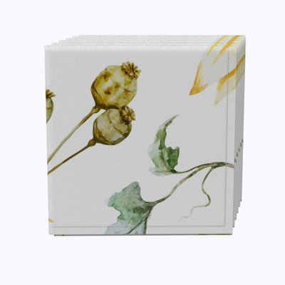 100% Cotton Floral Square Napkin