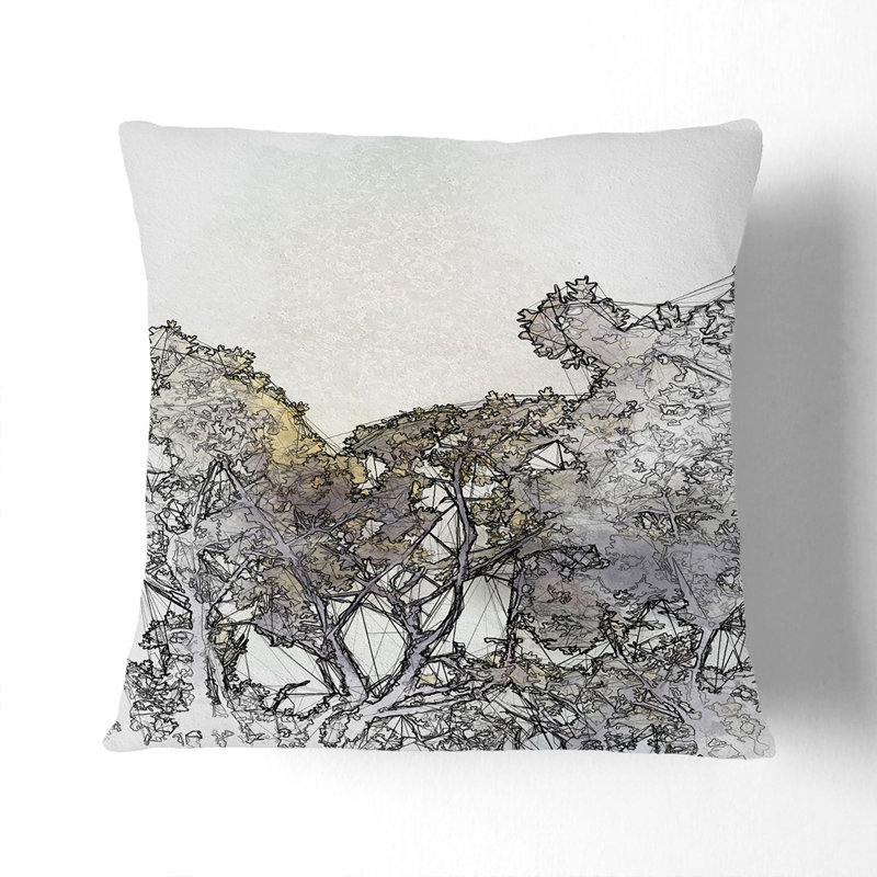 Abstract Square Cushion, 55cm H x 55cm W x 20cm D, Stone