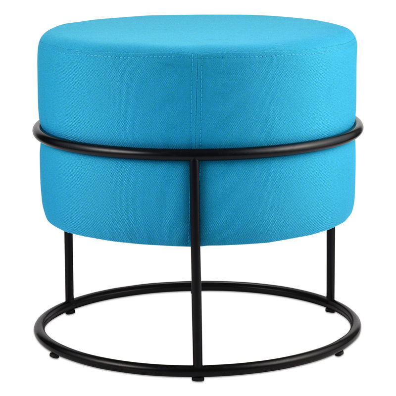 Colombo Stackable Pouf, Turquoise Era Fabric