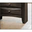 Commode 5 tiroirs de style transitionnel avec poignées ovales, finition grise pour un rangement élégant et durable dans la chambre à coucher-1044263002