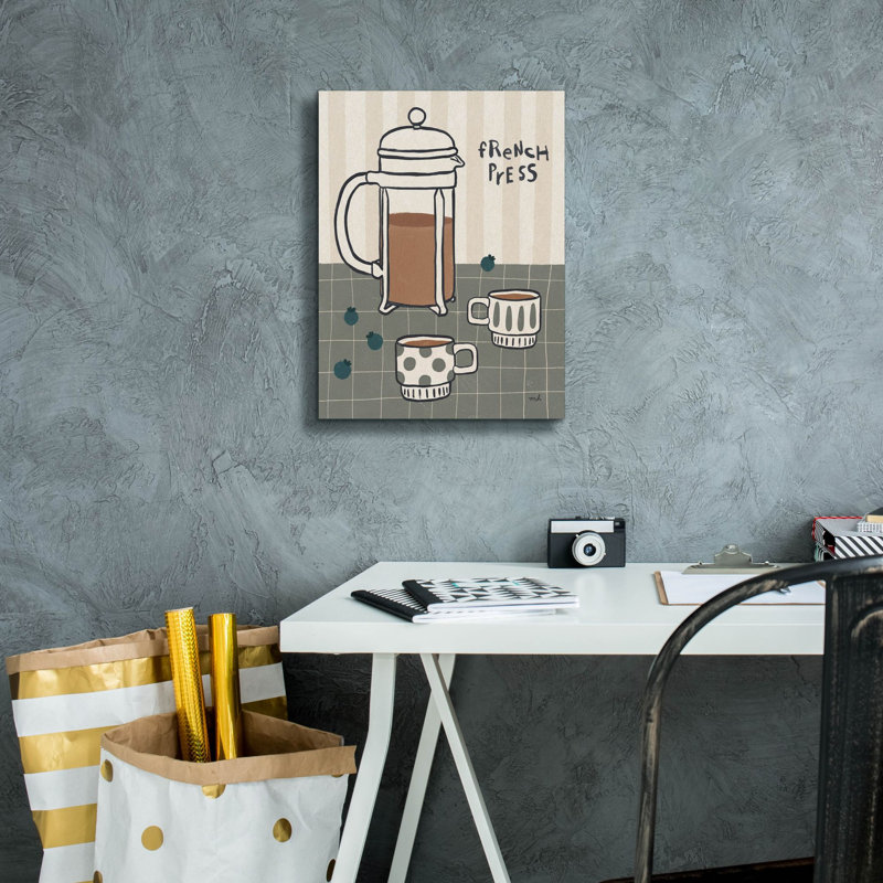 «My Morning Coffee 1» par Moira Hershey, art mural sur toile, H 16 po x l 12 po x P 0,75 po
