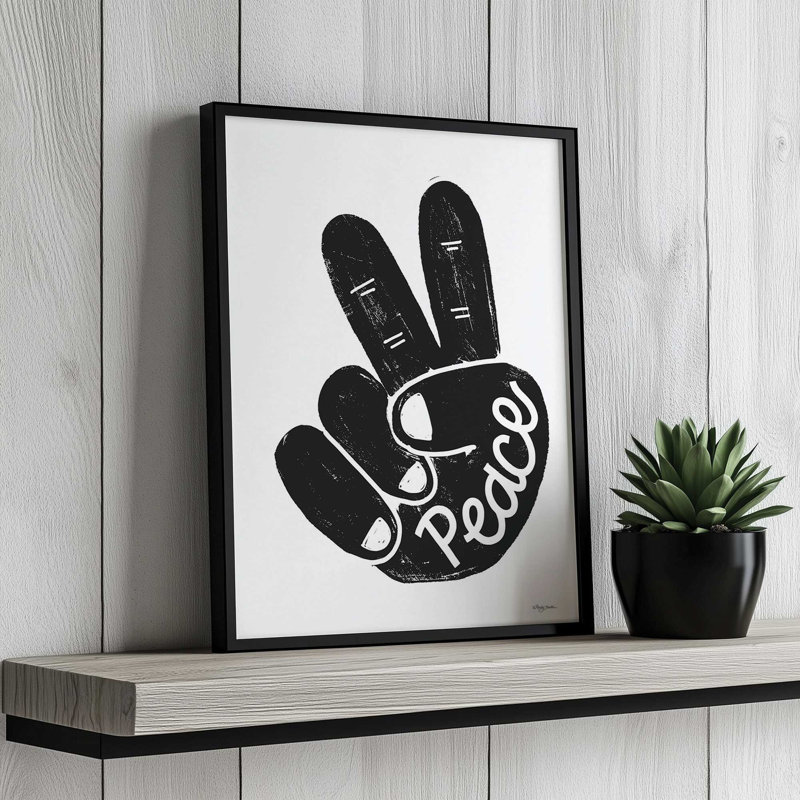 «Peace» par Molly Mattin, reproduction d'art, 12 W x 16 H, Blanc, Impression encadrée