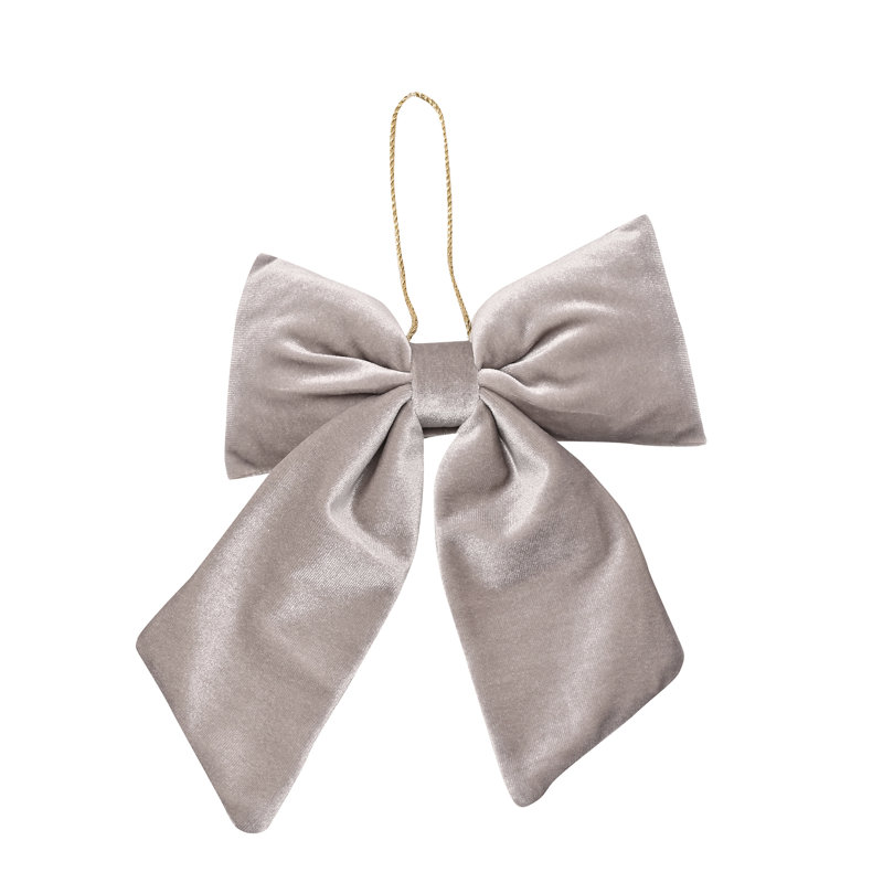 30cm Solid Colour Polyester Novelty & Humour Bow, Silver