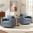 Fauteuil d'appoint pivotant moderne avec rangement de 33,5 po de largeur