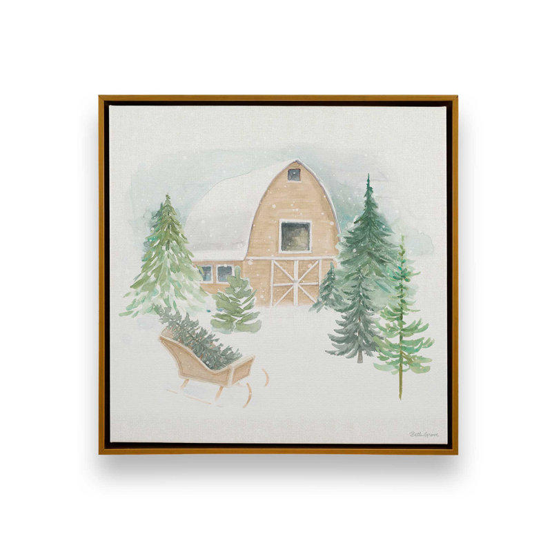 Woodland Charm II, reproduction sur toile dans un cadre, Cadre flottant or poli, H 32,75 po x l 32,75 po x P 1,75 po