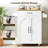 Small Kitchen Island with Storage Cabinet and Drawer, Rolling Kitchen Cart on Wheels with Spice Rack and Towel Rack-1161057504