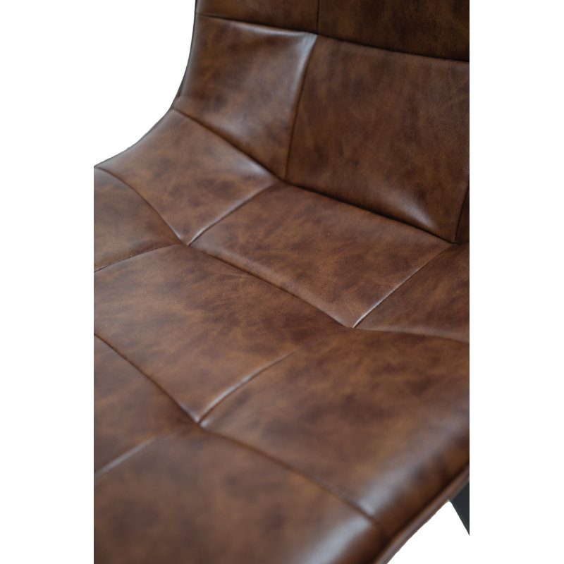 Chaise d'appoint capitonnée, Brun pâle