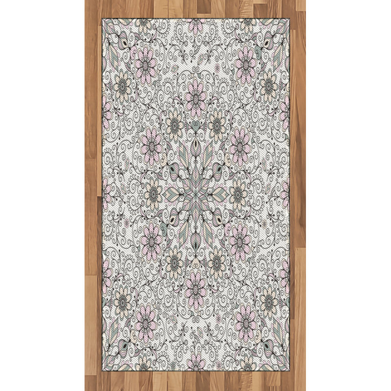 Ethnic High Density Long Fiber Poly Threads Decorative Area Rug Carpet, Rectangle 2'7" x 5'