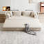 Canapé contemporain contemporain, canapé-lit convertible de 78,7 pouces avec coussin cylindrique, tissu chenille, matelas pliant, poche latérale, idéal pour le salon et la chambre à coucher