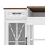 Console multimédia avec station de charge et bande lumineuse Modern Farmhouse