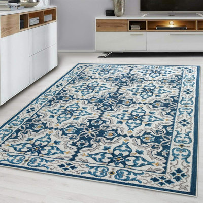 Rectangle 60 cm x 110 cm Geometric Shaggy Washable Area Rug