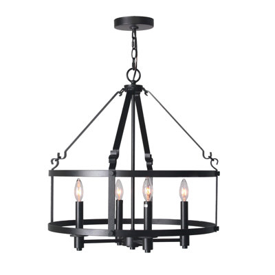 Lustree tambour 4 lumières lanterne Revere
