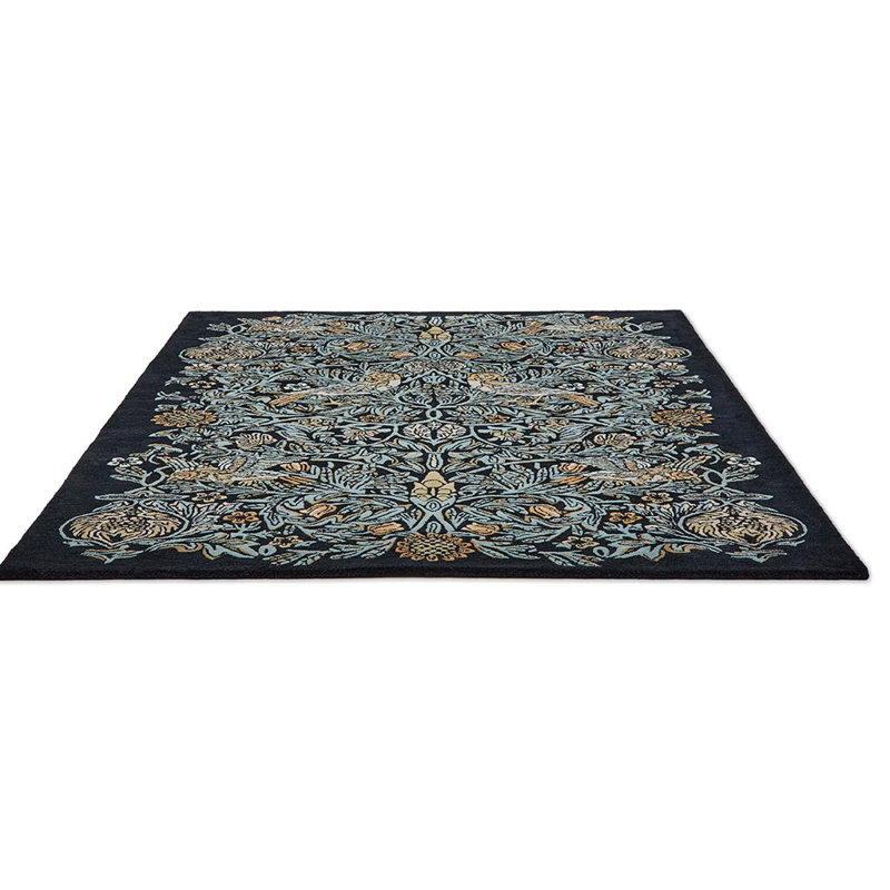 Wool Floral Area Rug, Rectangle 5'7" x 7'10"